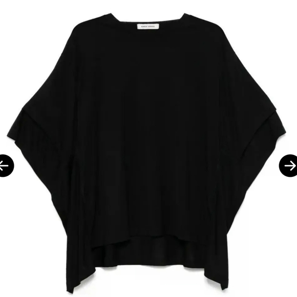 Henrik Vibskov Tops - Henrik Vibskov Knuckle Tee Black Flowy Top (S)